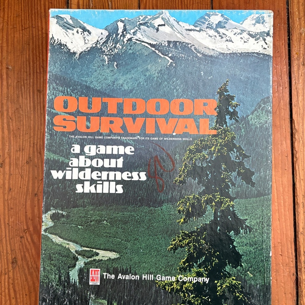 Vintage Outdoor Survival Board Game 1972